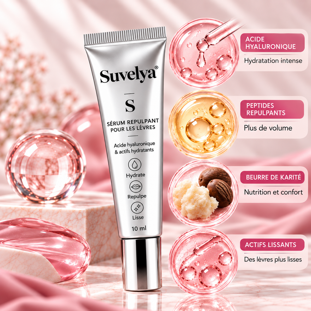 Sérum repulpant pour les lèvres Suvelya