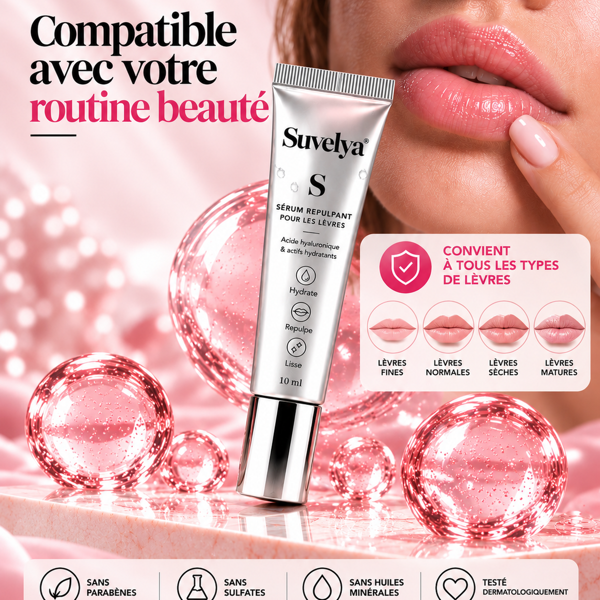 Sérum repulpant pour les lèvres Suvelya